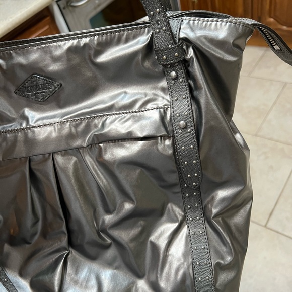 MZ WALLACE METALLIC LEATHER AND NYLON TOTE - Picture 6 of 7